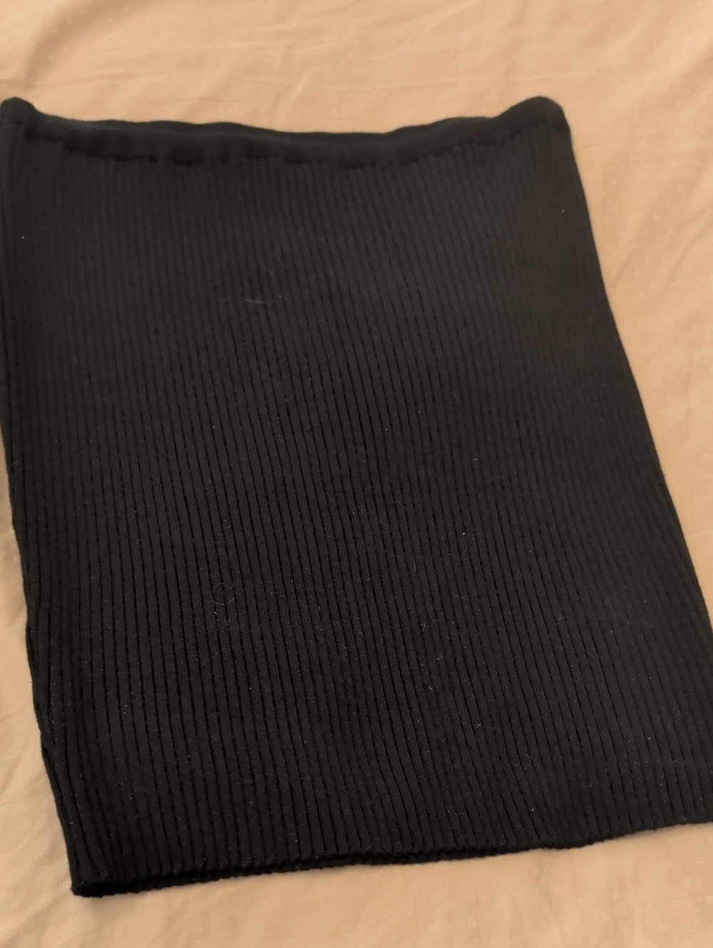 Women's Black Ribbed Mini Skirt